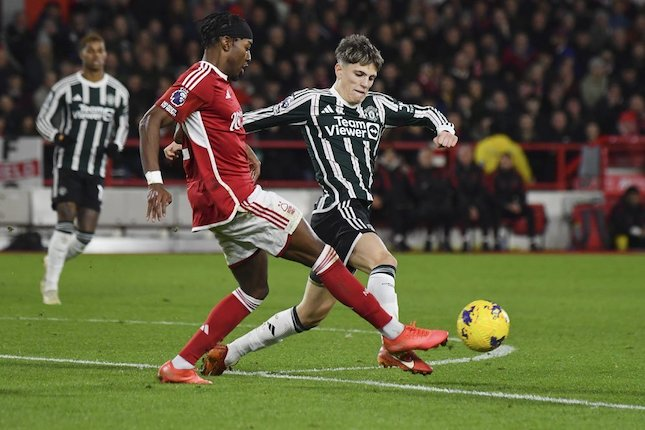 Duel antara Anthony Elanga dan Alejandro Garnacho di Premier League (c) AP Photo/Rui Vieira

